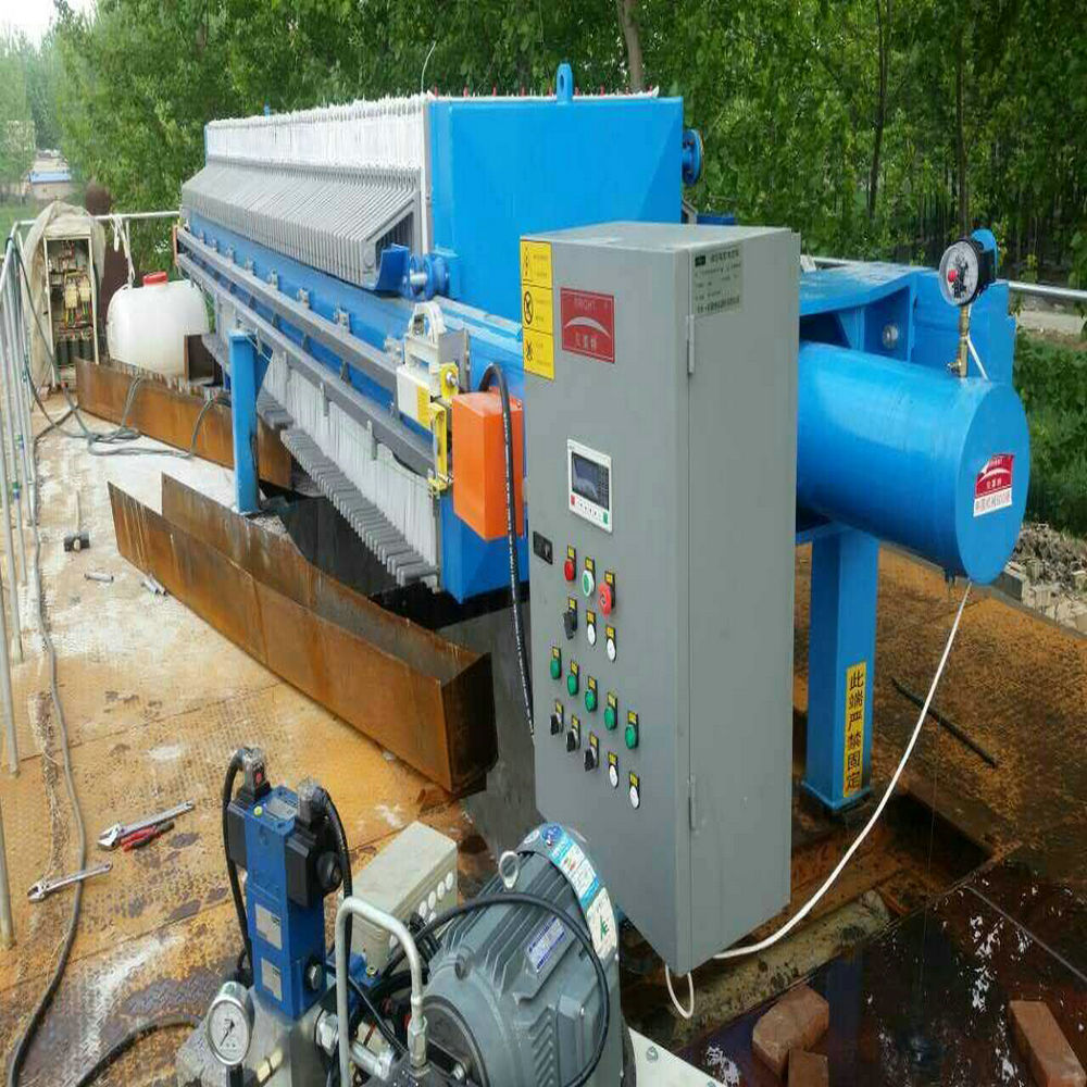 Prensa de filtro de cámara de aguas residuales automática en industrial